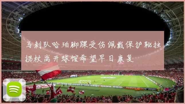 马刺队哈珀脚踝受伤佩戴保护靴拄拐杖离开球馆希望早日康复
